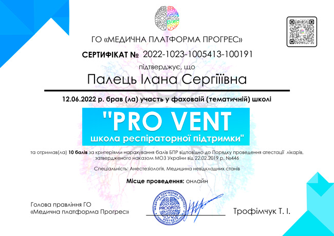 Anesthesiologist Ilana Palets | Physicians | Leleka